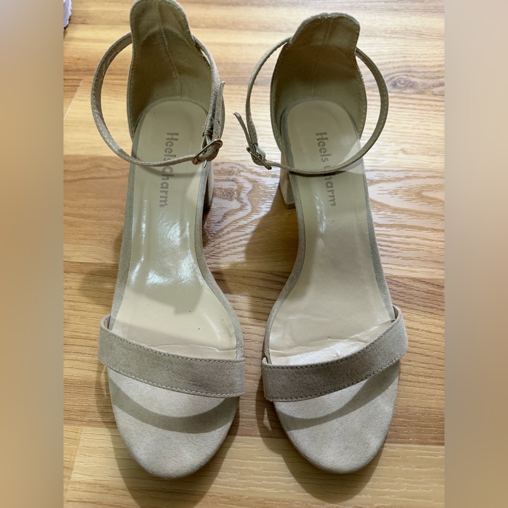 Women's Tan Ankle Strap Heels